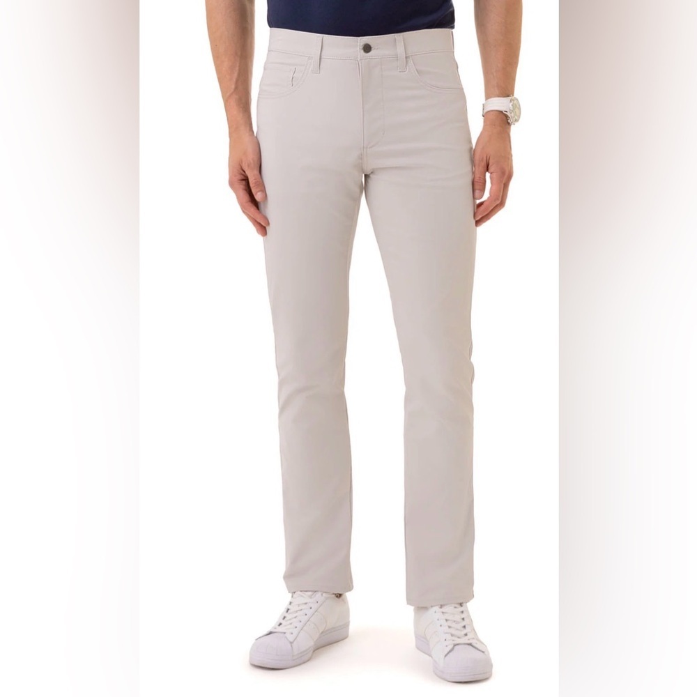 US Polo Straight Leg Pants 5 Pocket Stretch Light Gray Men’s Size 40W x 32L